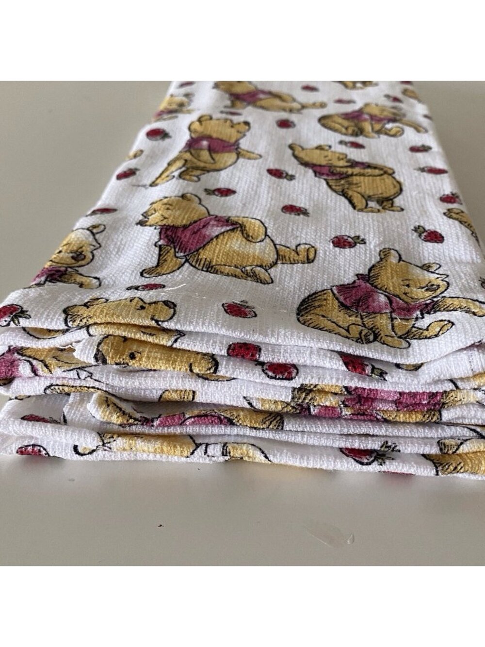 2 Pack Disney Winnie the Pooh Strawberries Kitchen‎ Towels 16 X 26” NEW - Picture 6 of 13